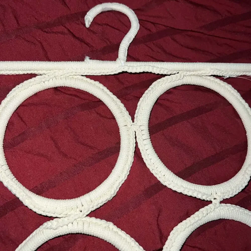 IKEA 28 Ring Komplement Ivory Macrame Multi Hanger Scarf Holder